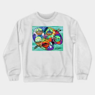 Sicily on a palette. Crewneck Sweatshirt